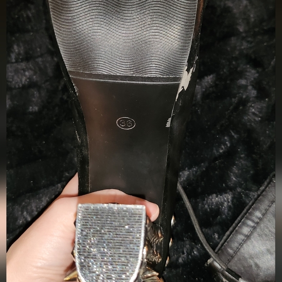 Jojo Cat Black Platform Studded Booties - Picture 7 of 16